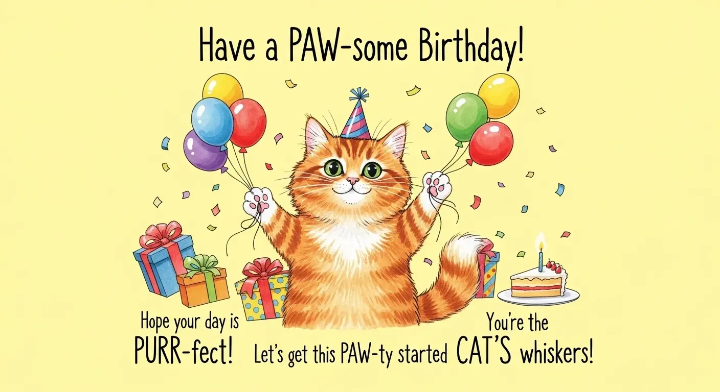 Cat Puns for Birthday